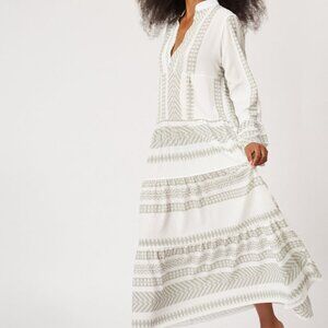 Silk and Salt Summer of Love Maxi Dress Green - SM